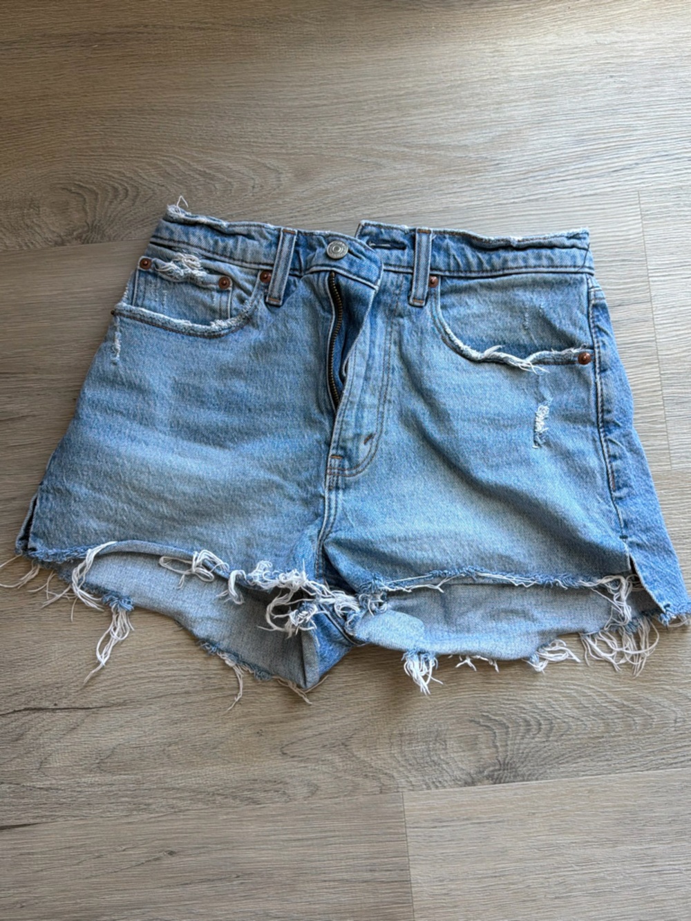 Abercrombie & Fitch Light Blue Denim Cutoff Shorts